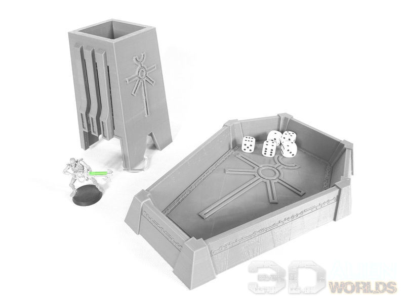 Clancy nyheder kronblad 3DAlienWorlds || Necrontyr Dice Tray ( Sci-Fi Necrontyr ) || 3d-printable  terrain for all your samurai and xenos wargaming needs